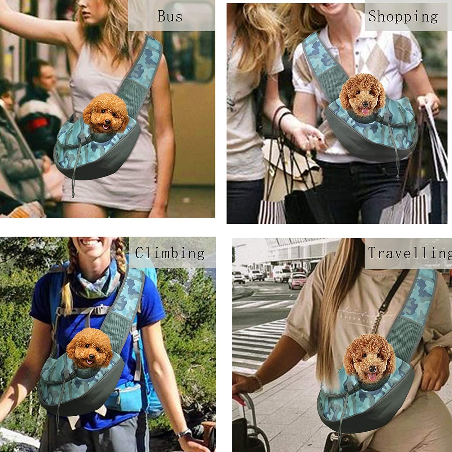 Dog Carrier Bag Breathable Mesh Pet Backbag Outdoor Travel Handbag