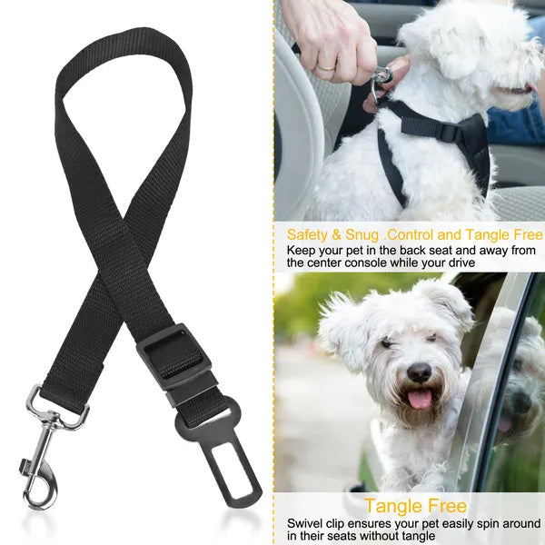 2Pcs Pet Dog Seat Belt Leash Adjustable Pet Dog Cat Safety Leads